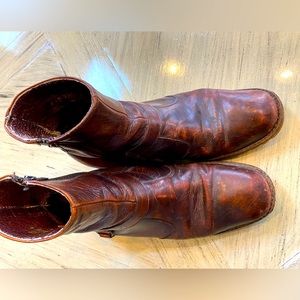 Vintage Justin Comb Last Zip Western Ankle Boots, Size7DVGUC!!